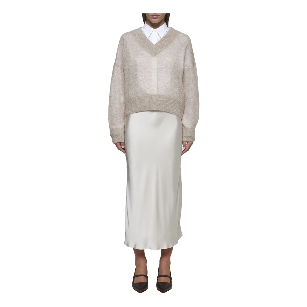 BRUNELLO CUCINELLI Luxe Sweaters Collectie Beige Dames