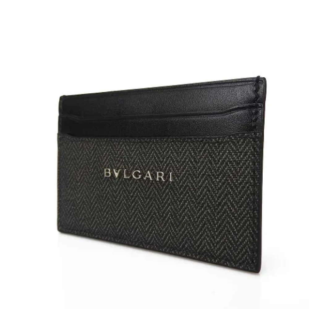 Bvlgari Vintage Pre-owned Leather wallets Black Heren