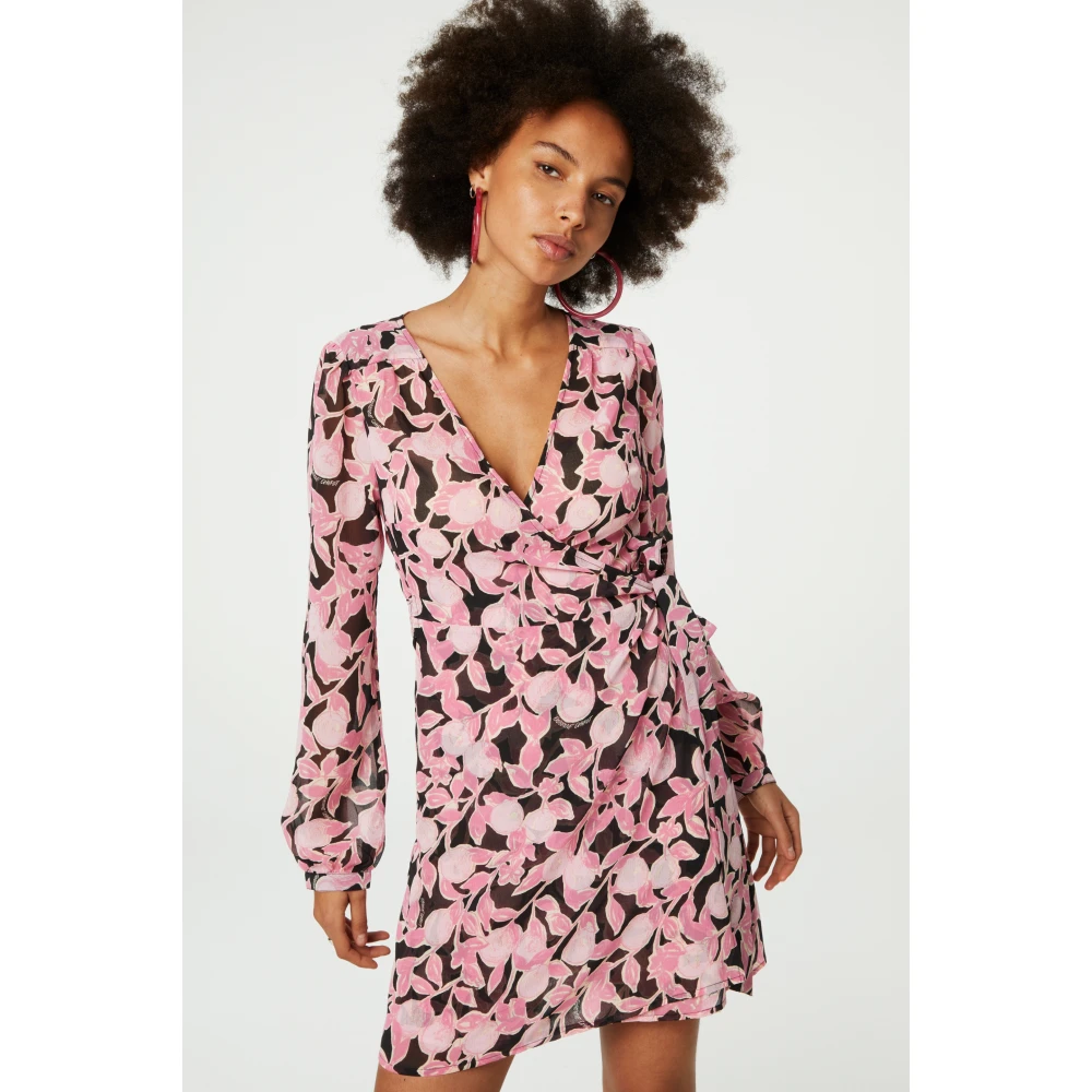 Fabienne Chapot Bloemen Wrap Jurk Pink Dames