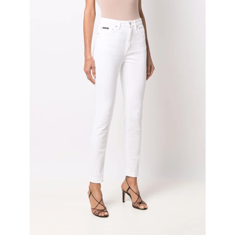 Dolce & Gabbana Audrey Skinny Jeans Wit White Dames