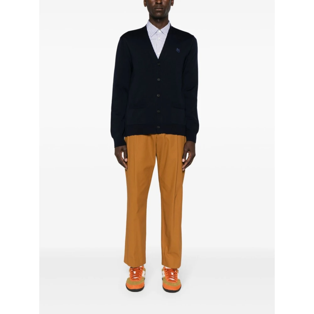 Maison Kitsuné Chillax Fox Navy Blue Vest Blue Heren