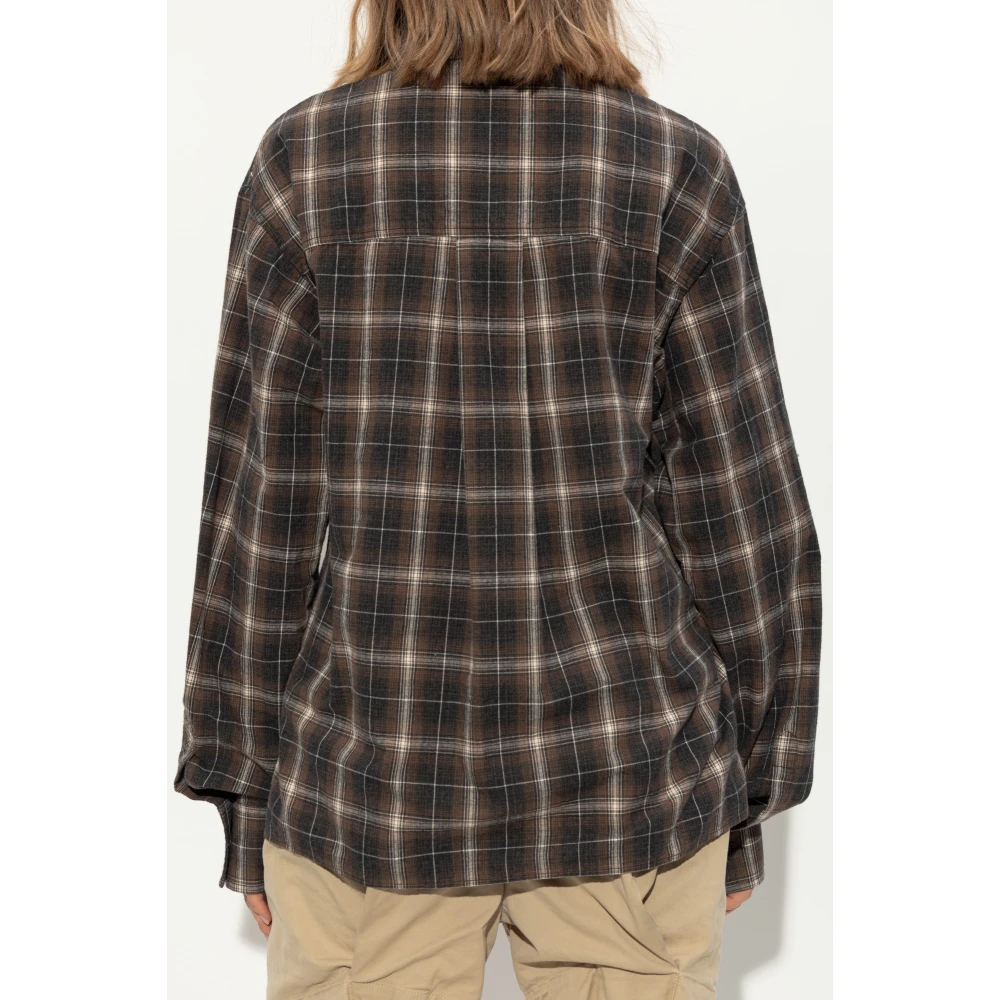 Dsquared2 Overhemd met ruitpatroon Brown Dames