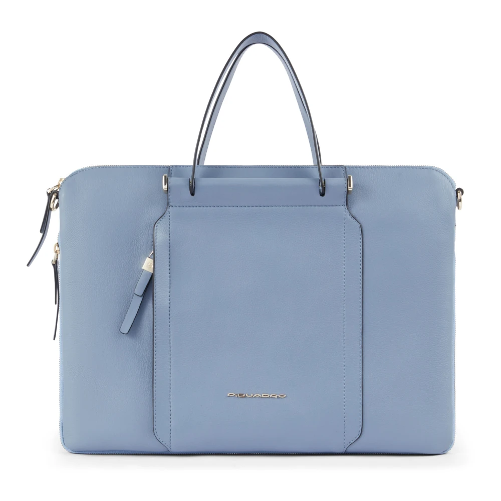 Piquadro Femme Bleu Sacs, Taille: One Size Sacoche Fine Extensible Pour Ordinateur Portable 15,6"