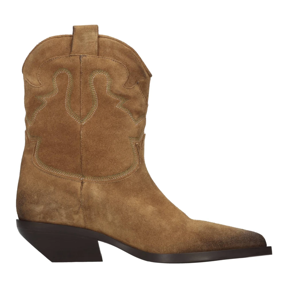 Elena Iachi Suede Texan Enkellaarsjes