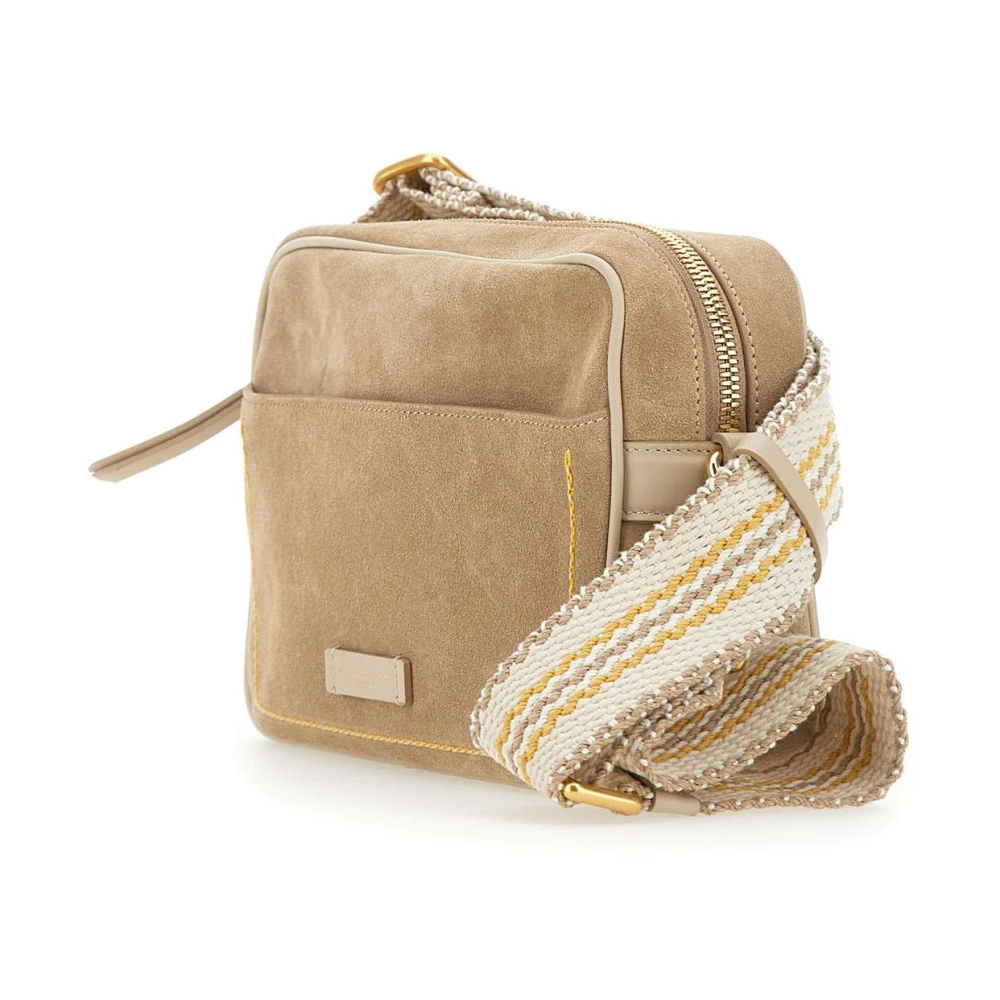 Gianni Chiarini Suede Nina Clutch Tas Zandkleur Beige Dames