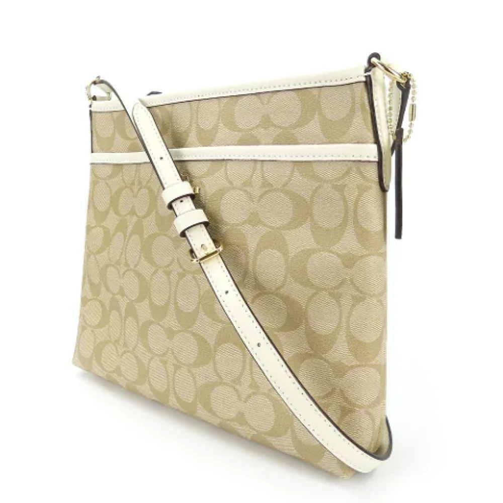 Coach Pre-owned Plastic shoulder-bags Beige Dames