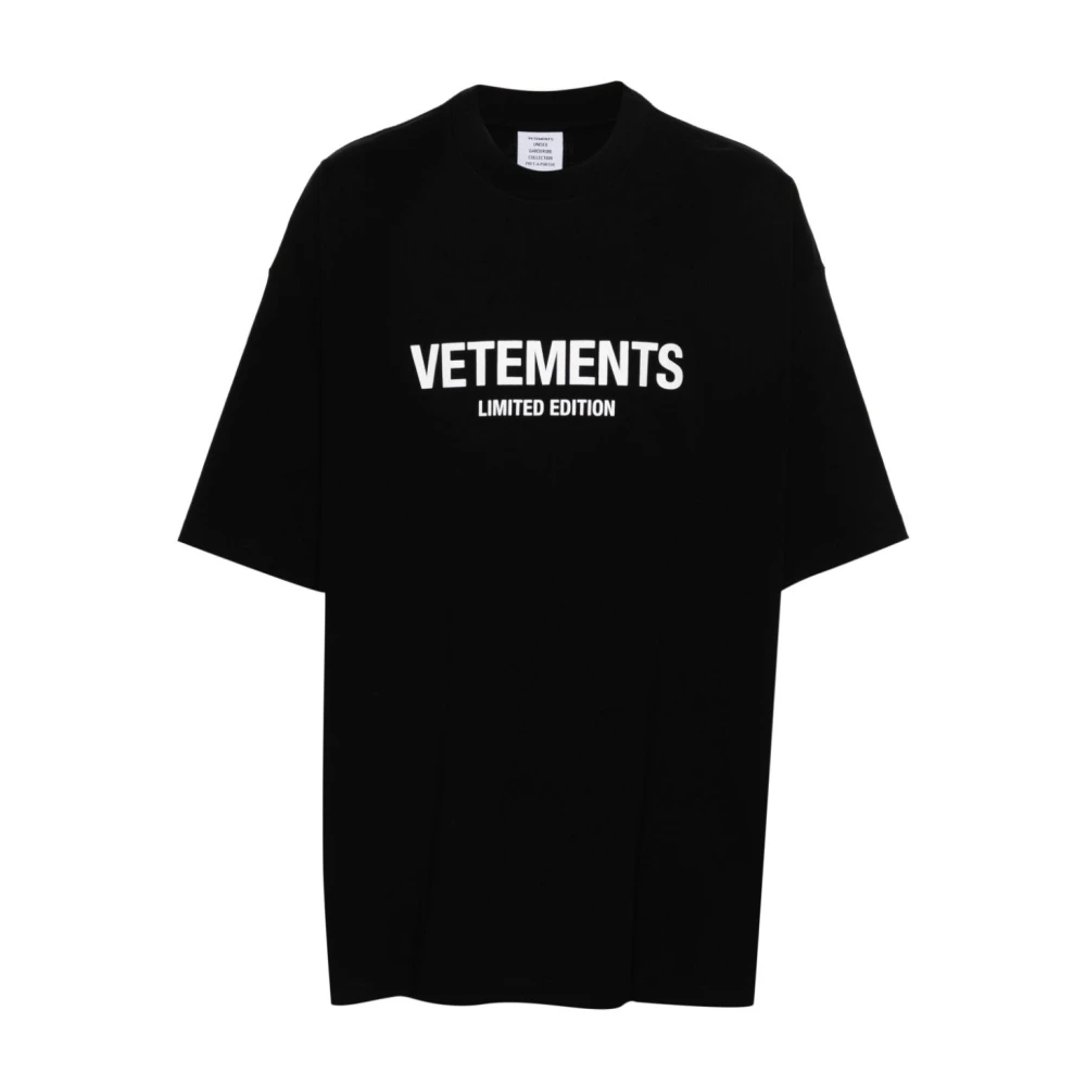 Vete ts Zwart T-shirt met logo print Black