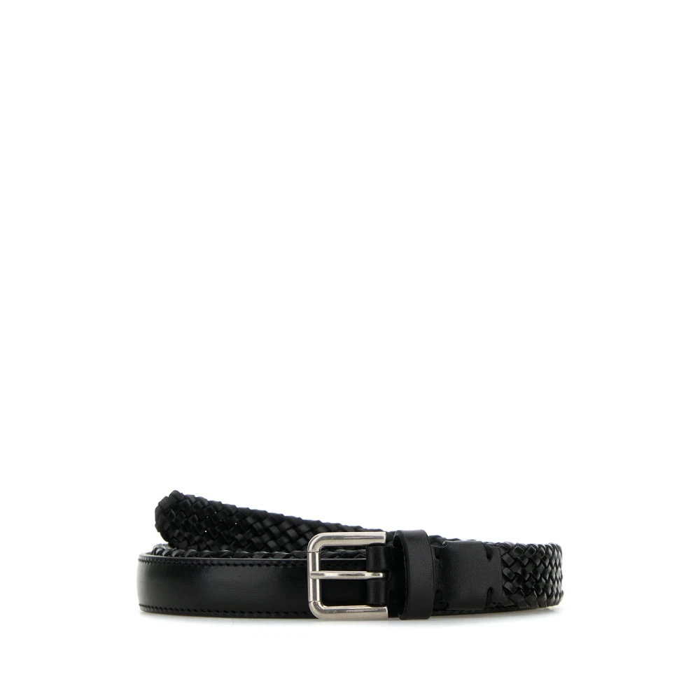 Dolce & Gabbana Men's Black Leather Belt - Belts - 85 Cm - Accessories