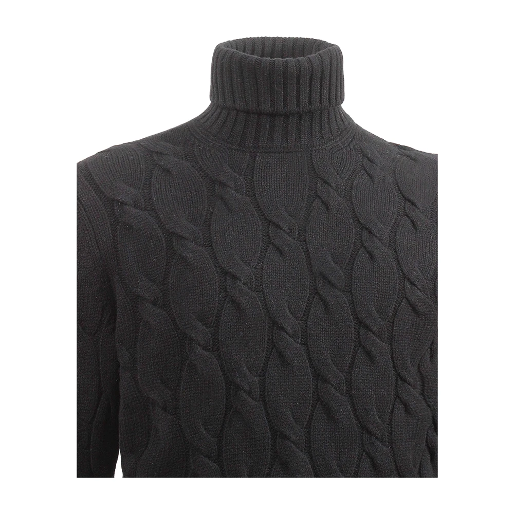 Barba Zwarte Coltrui Trui Wolmix Black Heren