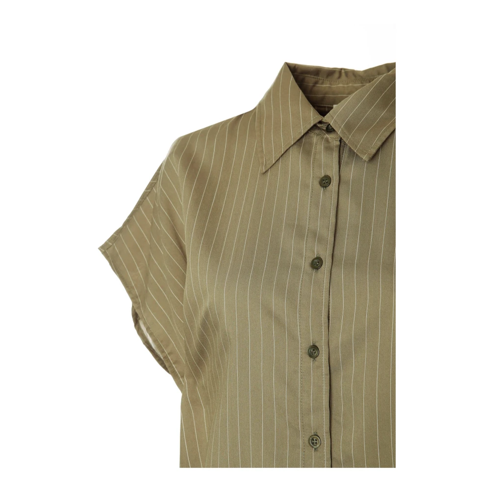 American vintage Blouse met vleermuismouwen Green Dames