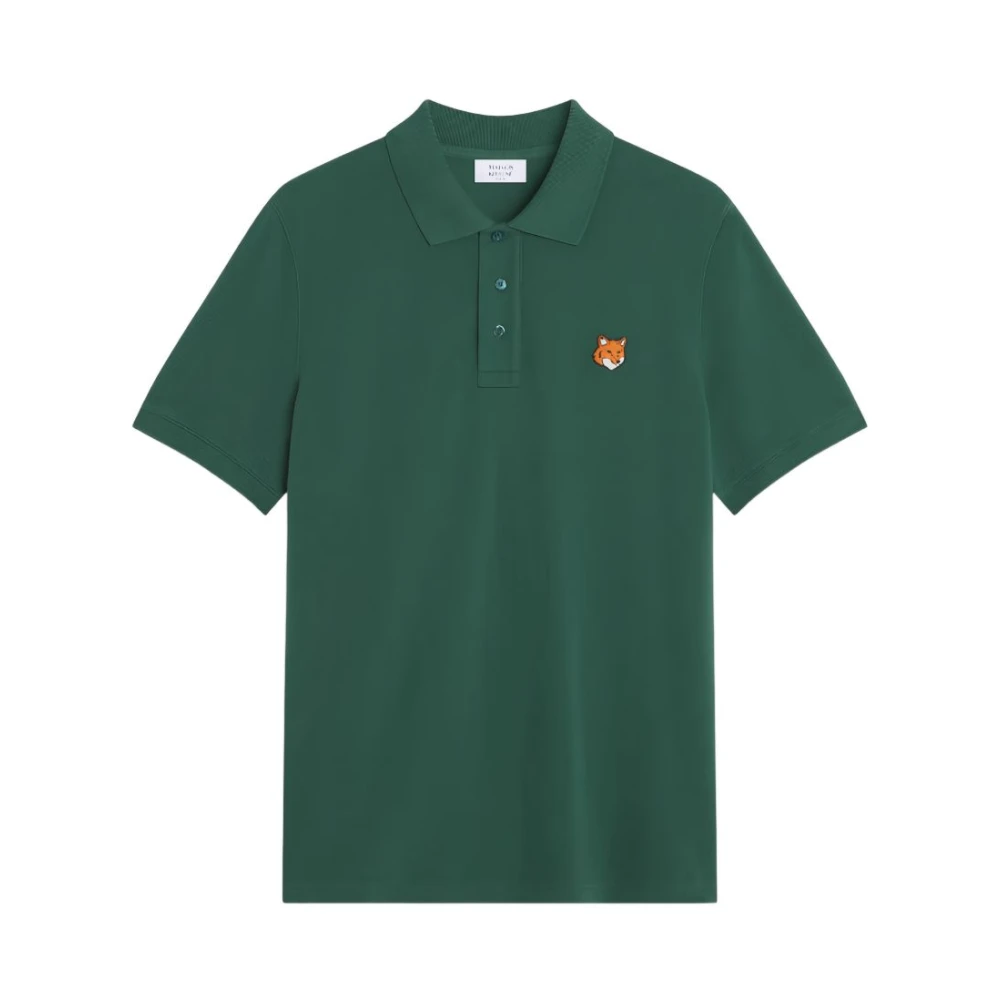 Maison Kitsuné Men's Green Polo Shirts, Xl, Polo Shirt