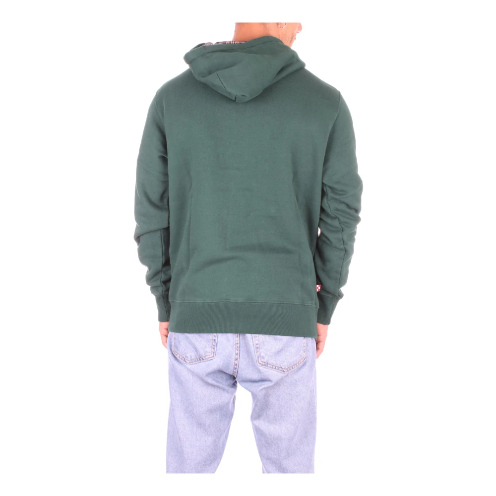 Saint Barth Groene trui met capuchon en voorlogo Green Heren