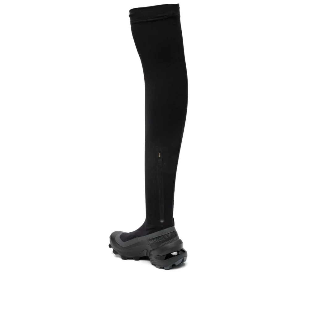 MM6 Maison Margiela Zwarte Over-de-knie Laarzen Black Dames