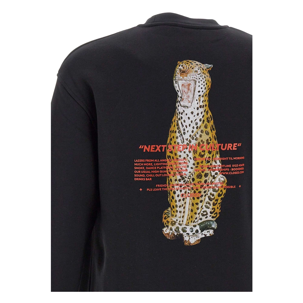 closed Zwarte Katoenen Sweatshirt met Multicolor Logo Black Heren