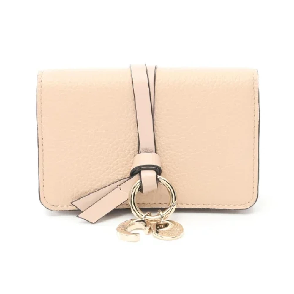 Chloé Pre-owned Leather wallets Beige Dames
