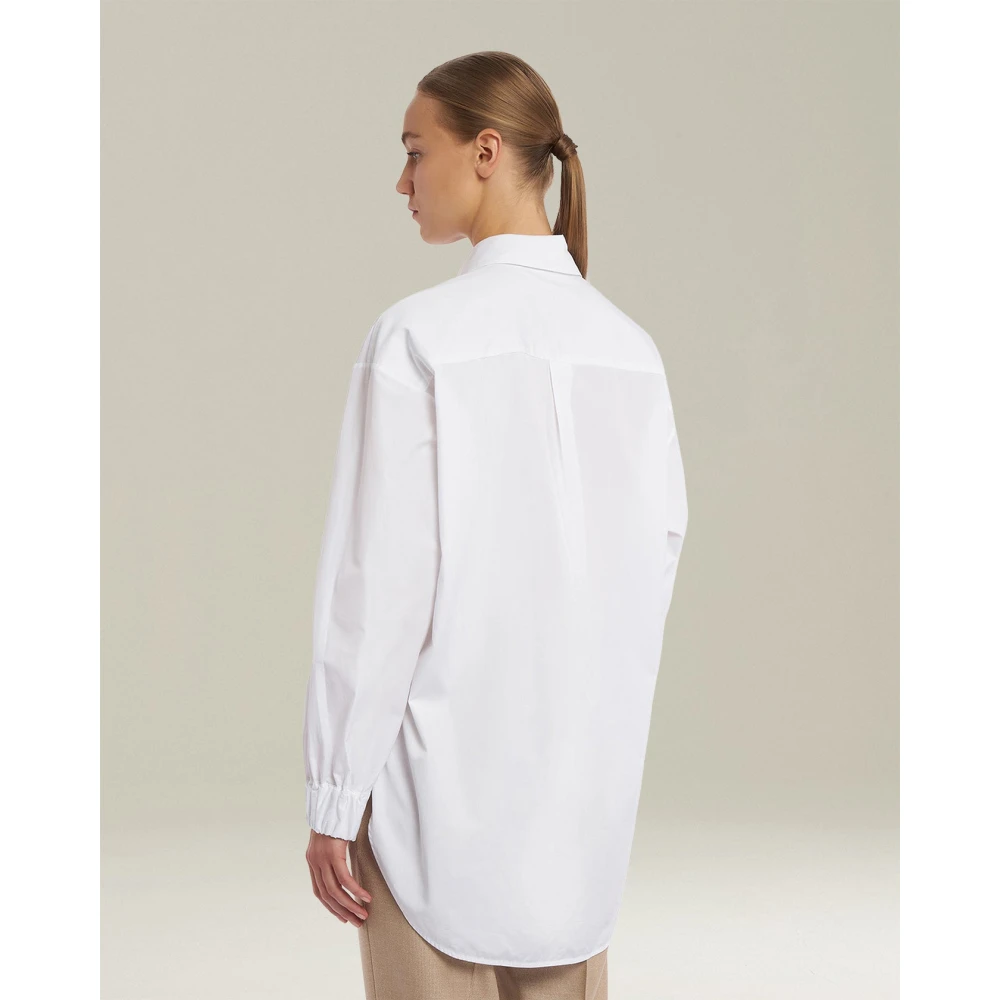 Kiton Witte Katoenen Overhemd met Plooi White Dames