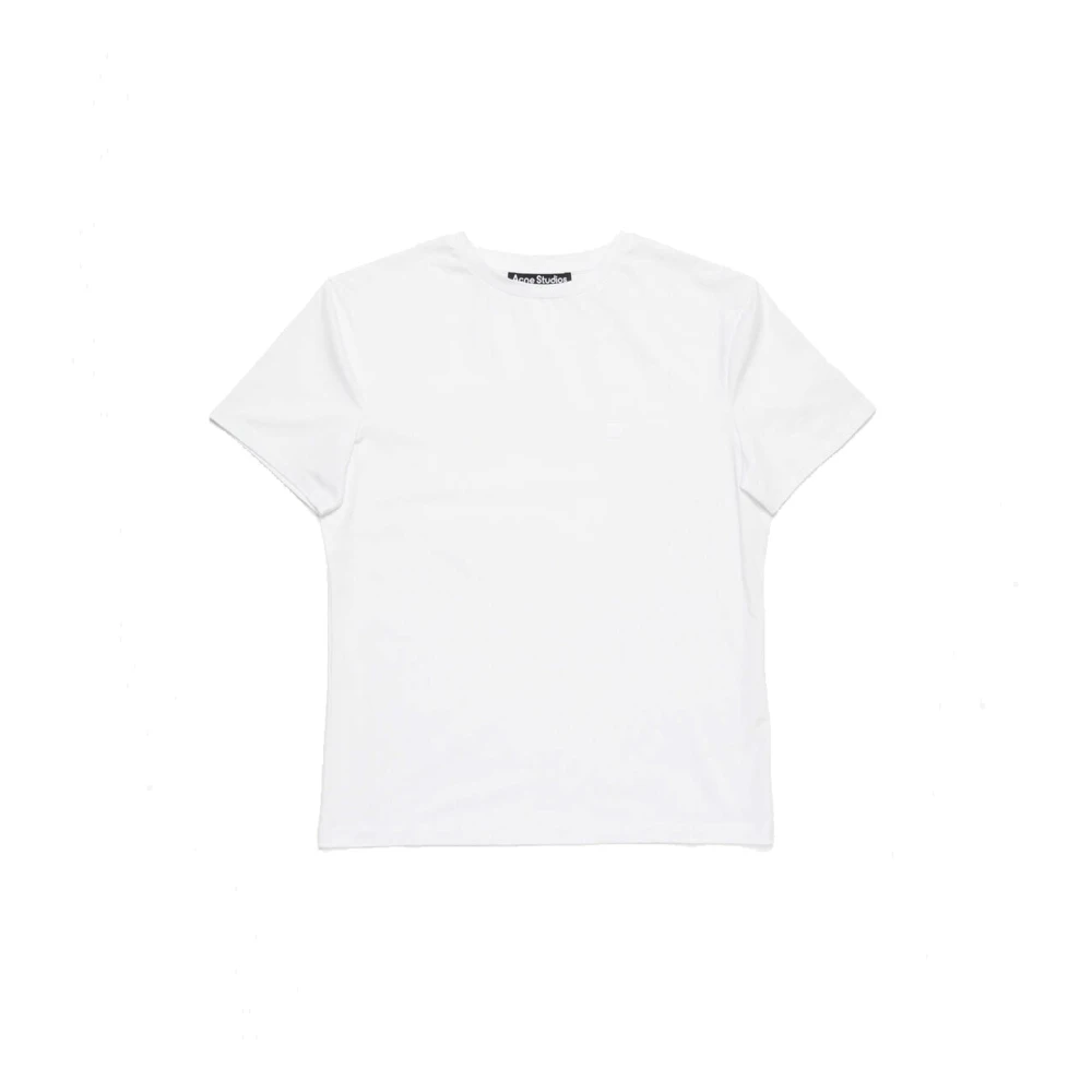 Acne Studios Face Logo T-shirt Korte Mouw Heren White Heren