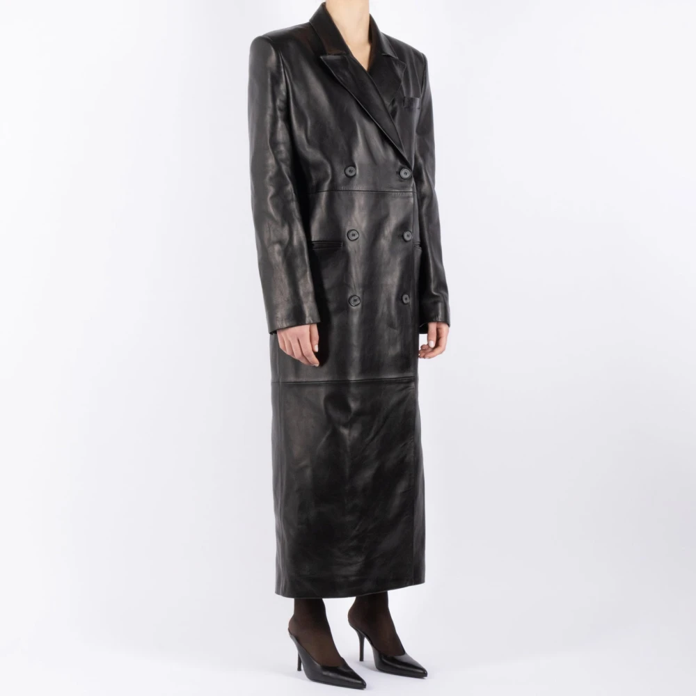 Magda Butrym Zwarte schapenvacht jas Black Dames