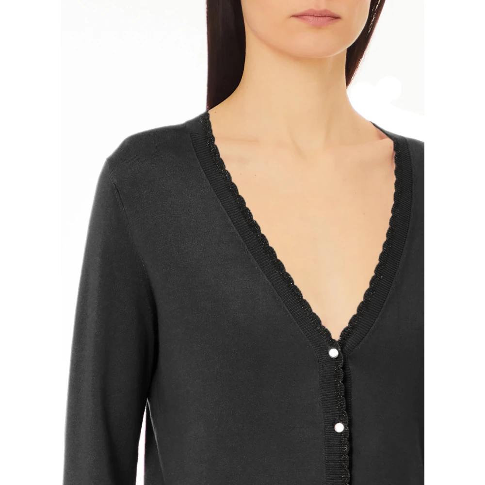 Liu Jo Zwart Open Gebreid Vest Black Dames