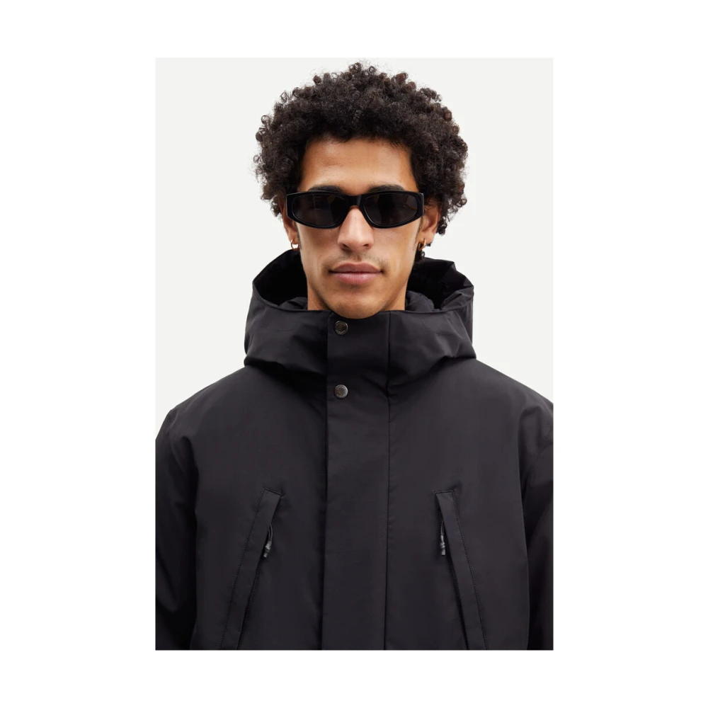 Samsøe Waterdichte Parka Jas Black Heren