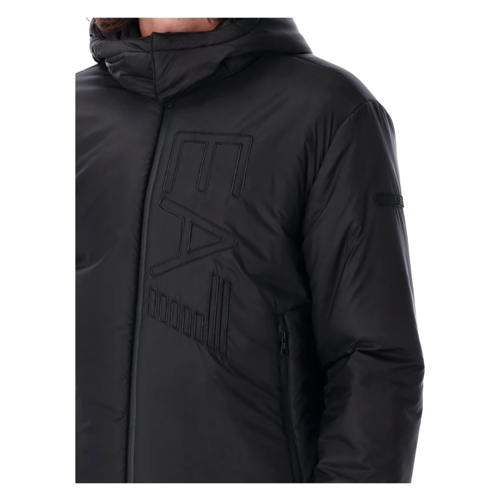 Emporio Armani EA7 Zwarte Pufferjas Aw24 Black Heren