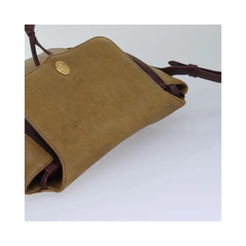 Cartier Vintage Pre-owned Leather shoulder-bags Beige Dames