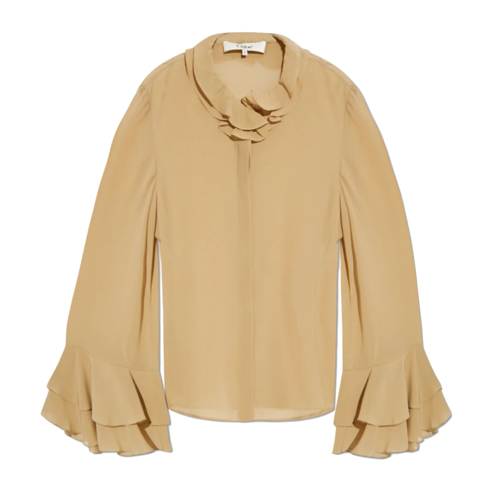 Chloé Zijden overhemd Beige Dames