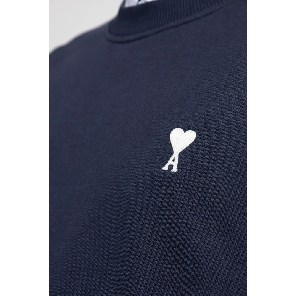 Ami Paris Logo sweatshirt Blue Heren