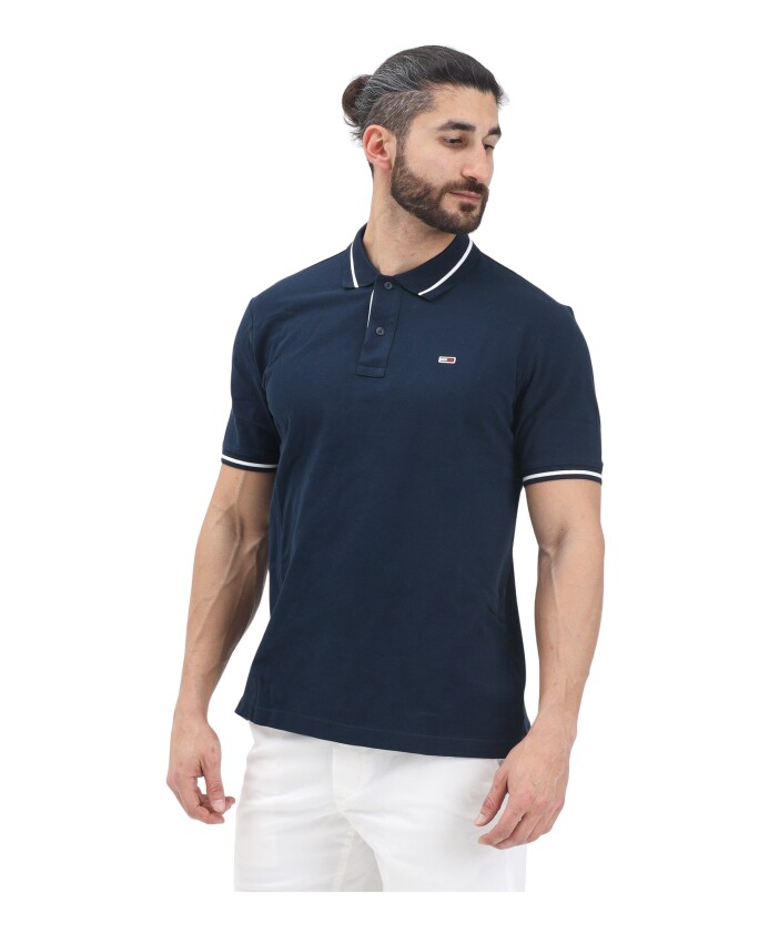 polo-bleu-design-classique