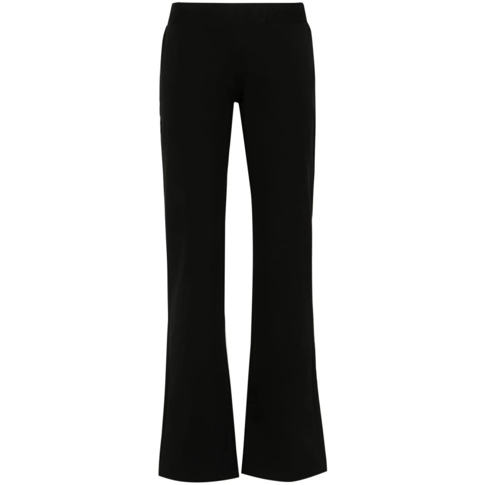 Versace Jeans Couture Svarta Interlock Stretch Byxor Black, Dam