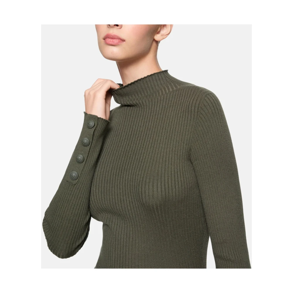 Dondup Slim Fit Rollneck Sweater Green Dames