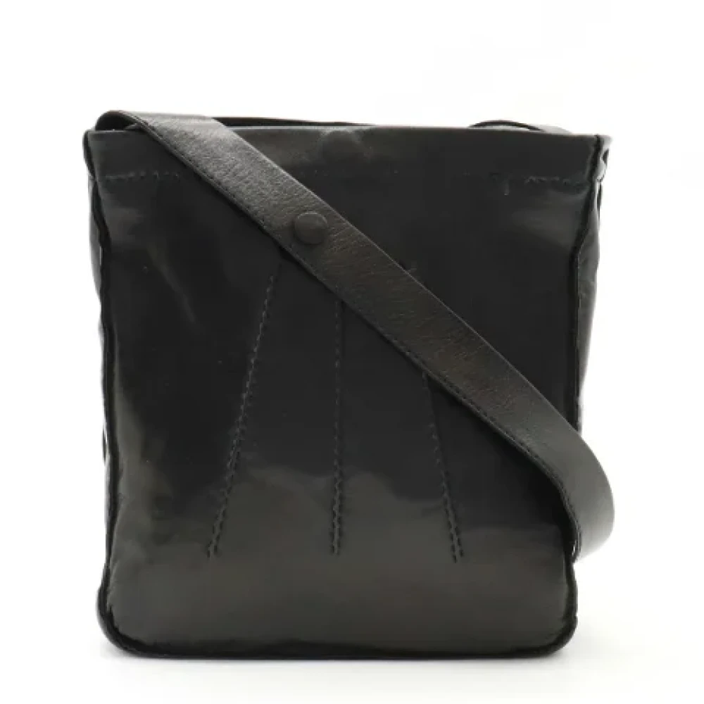 Hermès Vintage Pre-owned Leather shoulder-bags Black Dames