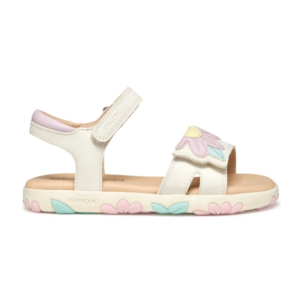Geox Girls White Kids Sandals, 32 Eu, Sandals For Kids