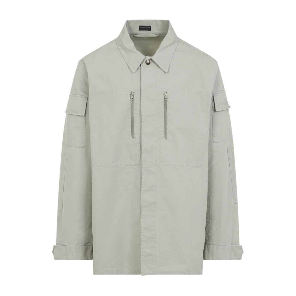 Balenciaga Neutrale Stijl Shirt voor Mannen Green Heren