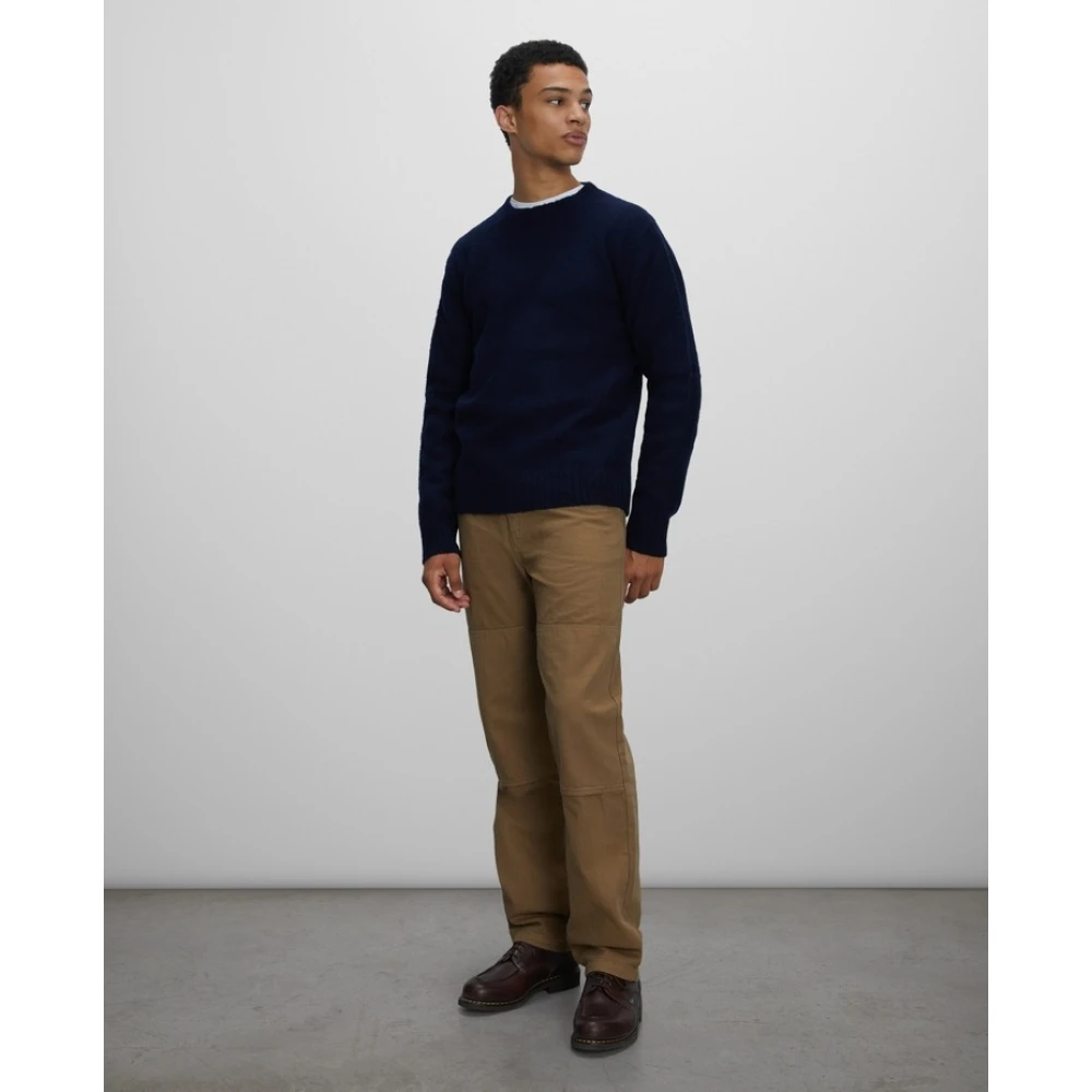 Aspesi Navy wollen trui Blue Heren