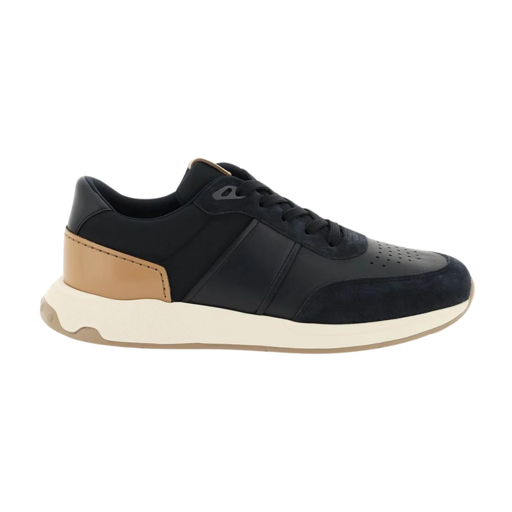 TOD'S Leren en techno stoffen sneakers Black Heren