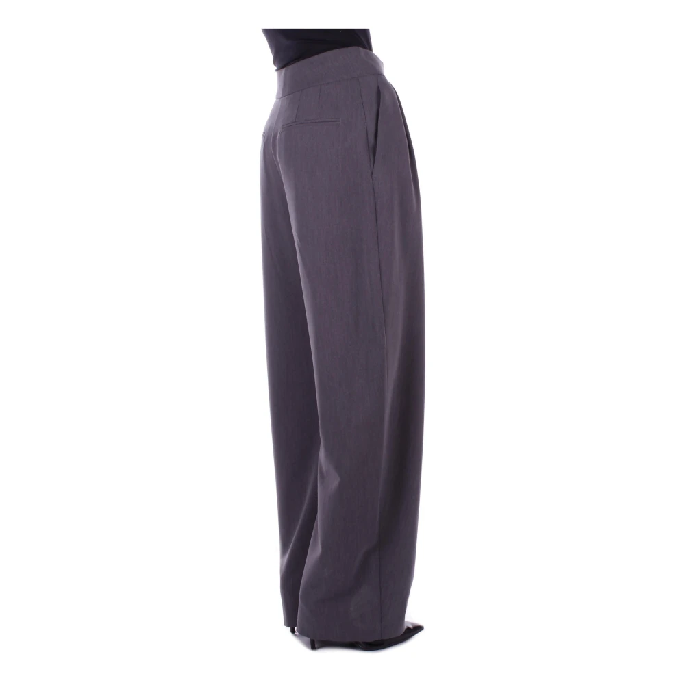 pinko Grijze Wijde Broek met Ritssluiting Gray Dames