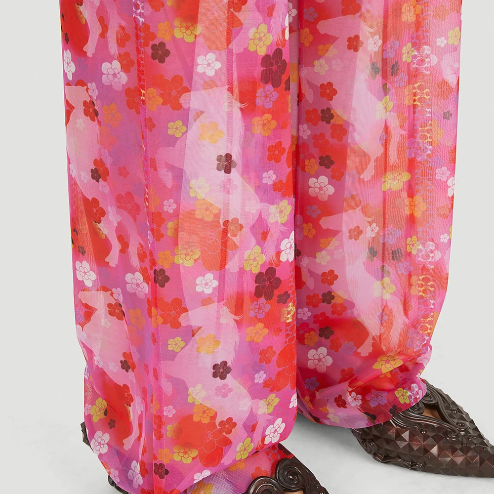 Louise Lyngh Bjerregaard Bloemenprint Office Broek Multicolor Dames
