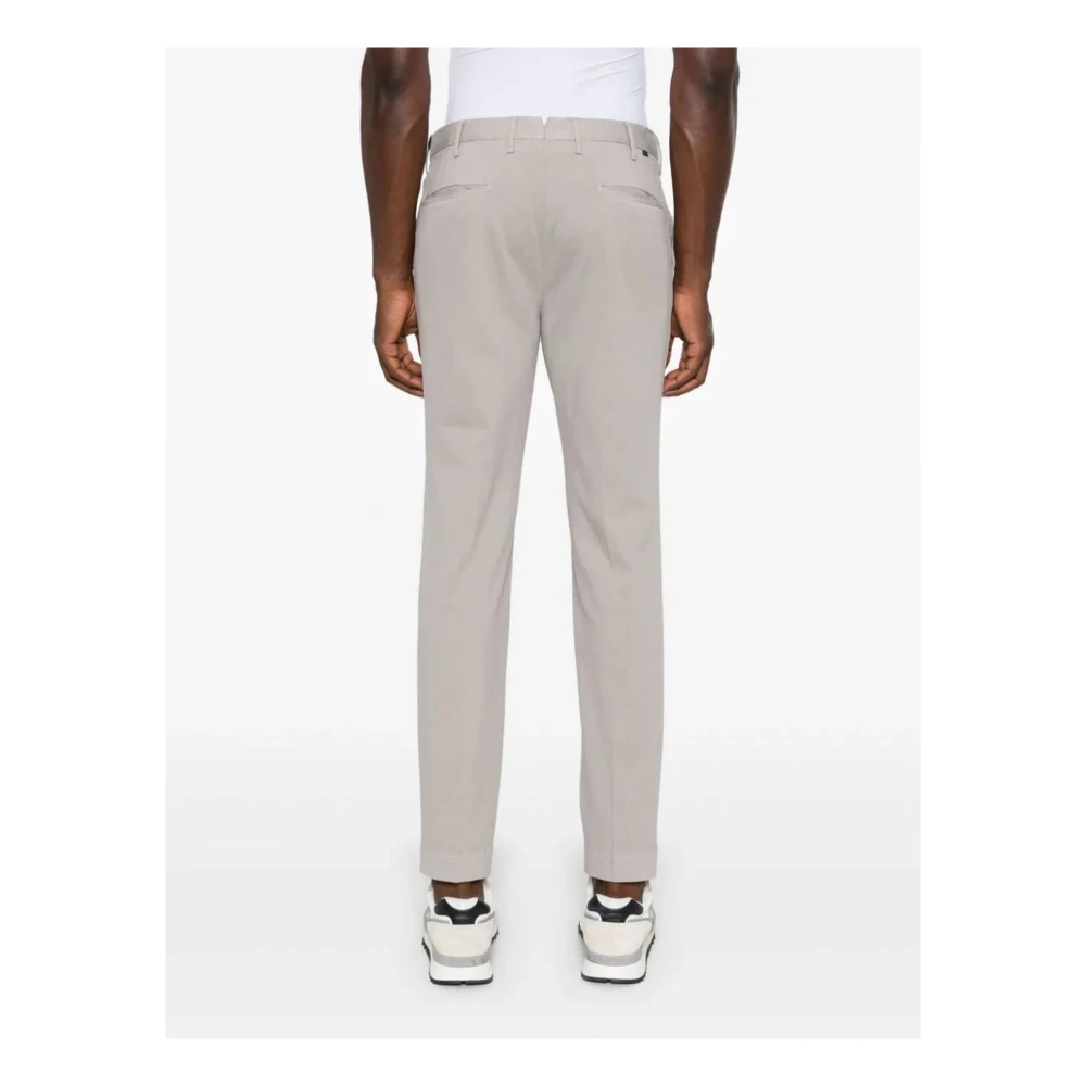 Incotex Grijze Katoenmix Chinos Broek Gray Heren
