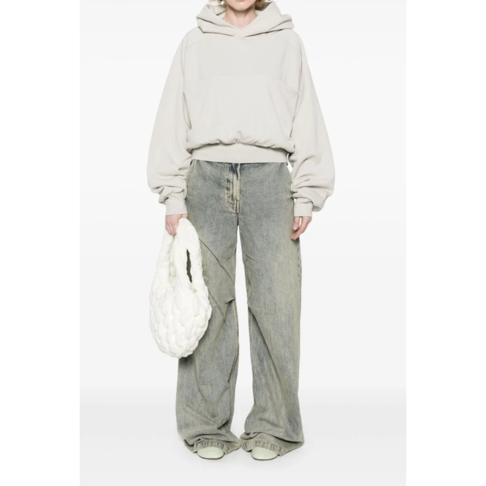 Entire Studios Mineral Dubbele Hood Stijlvolle Top Gray Dames