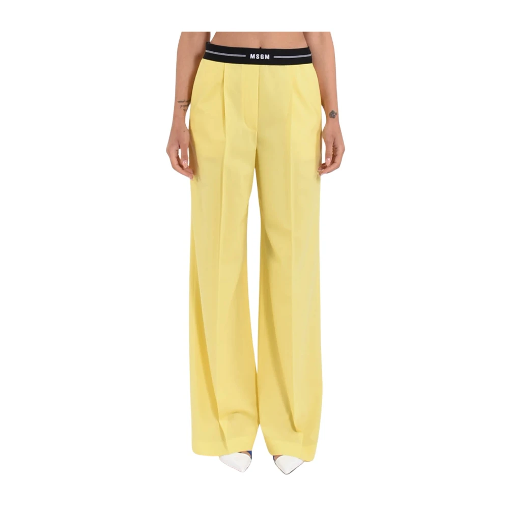 Trousers > Wide Trousers - - Msgm - Modalova
