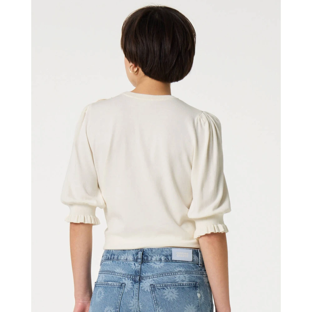 Fabienne Chapot Korte Mouw Pullover Molly White Dames