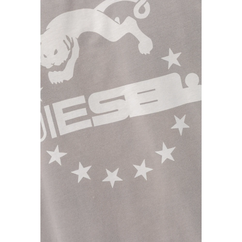 Diesel T-Just-Rw T-shirt met logo Gray Heren