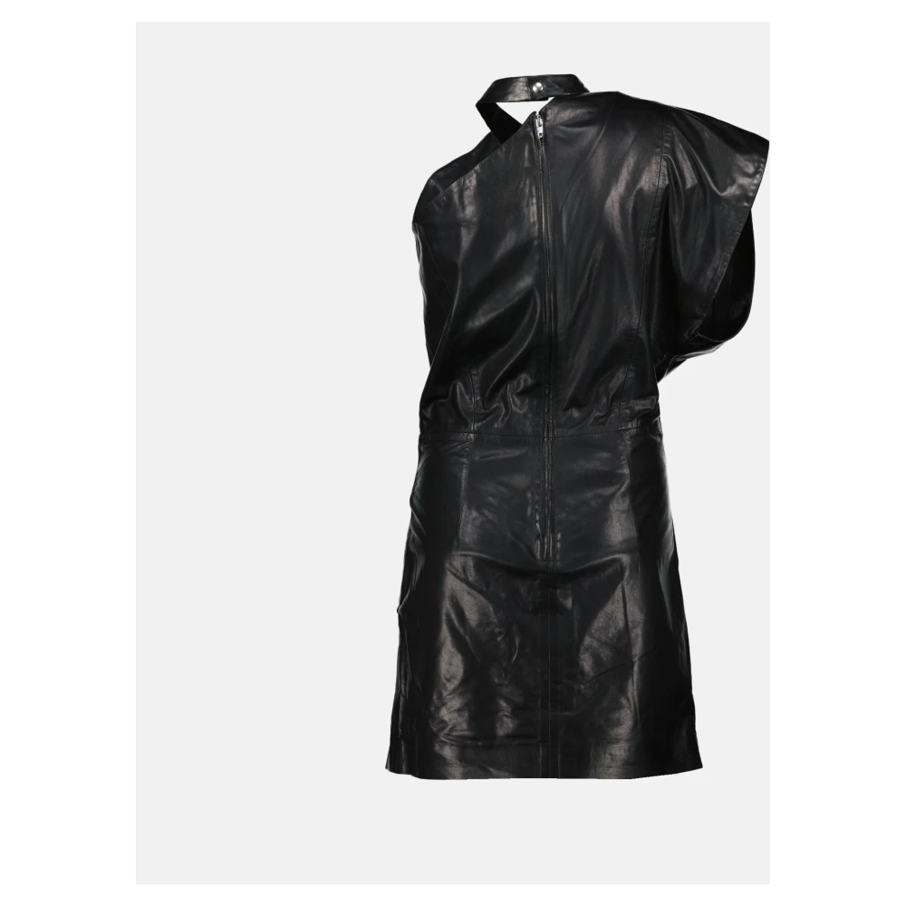 IRO Zwarte leren jurk Pernille Black Dames
