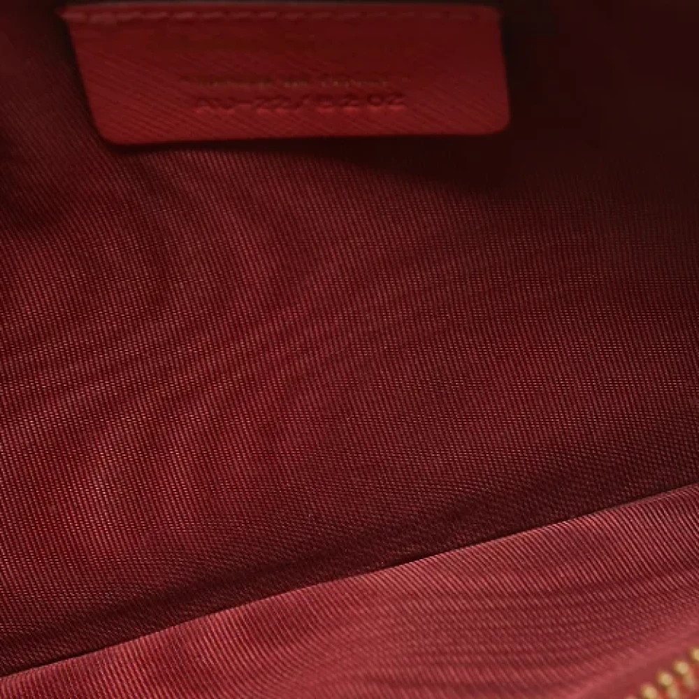 Salvatore Ferragamo Pre-owned Leather clutches Orange Dames