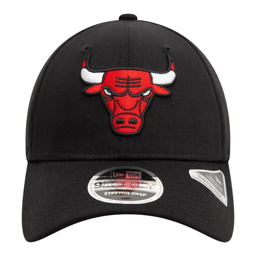 new era Zwarte Bulls Stretch Snapback Pet Black Heren