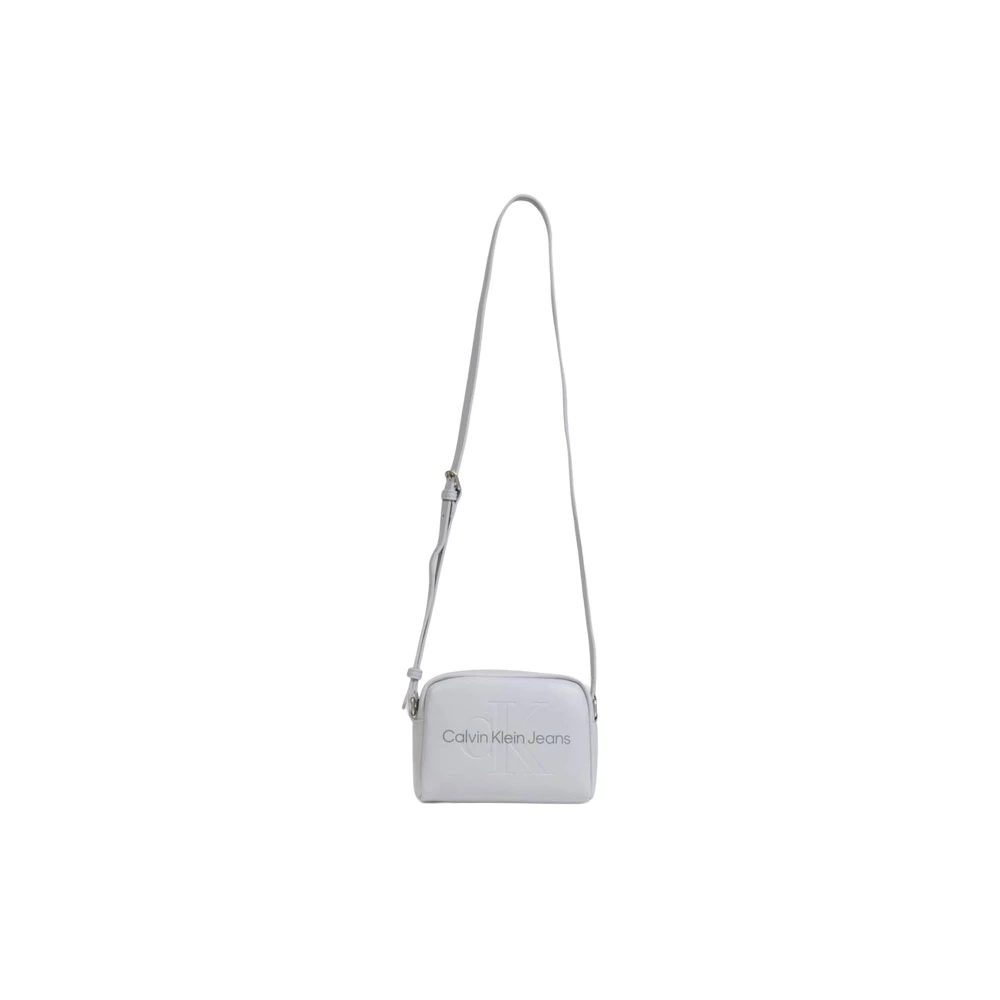 Calvin Klein Jeans Gestructureerde polyurethaan handtas voor vrouwen Gray Dames