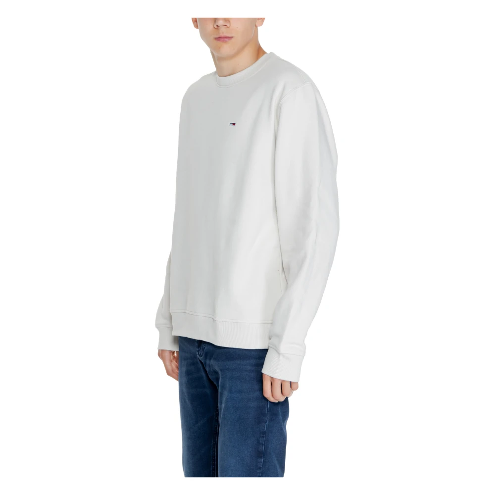 Tommy Hilfiger Flag Crew Sweatshirt White Heren