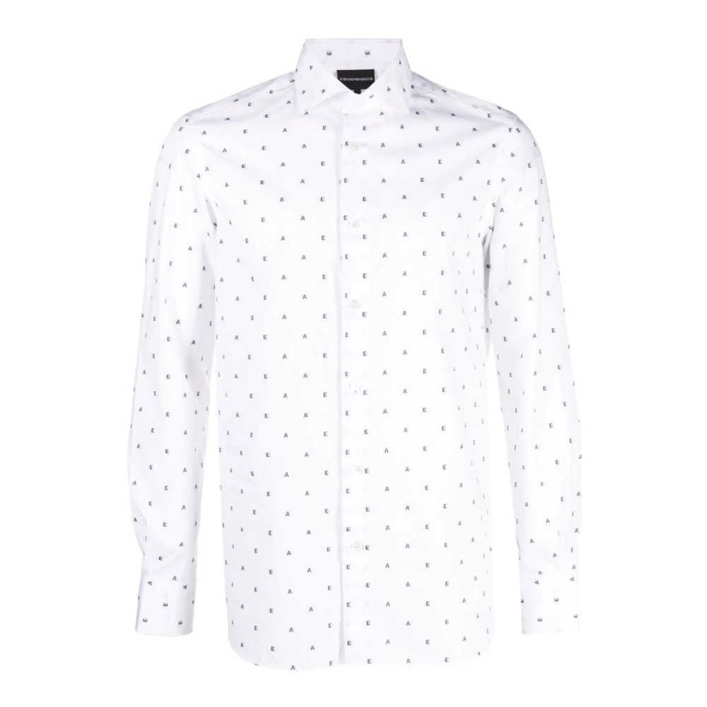Emporio Armani Herren Weiß Shirts, Lgröße: