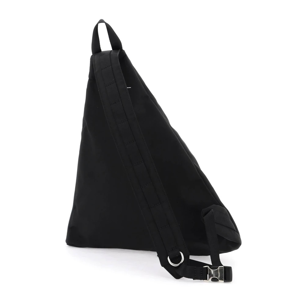 MM6 Maison Margiela Japanse Monospalla Rugzak met Dubbele Ritssluiting Black Dames